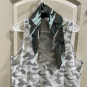 Flirtitude  Active Juniors  Racerback Camouflage Tank Top - Size XL & Bandana